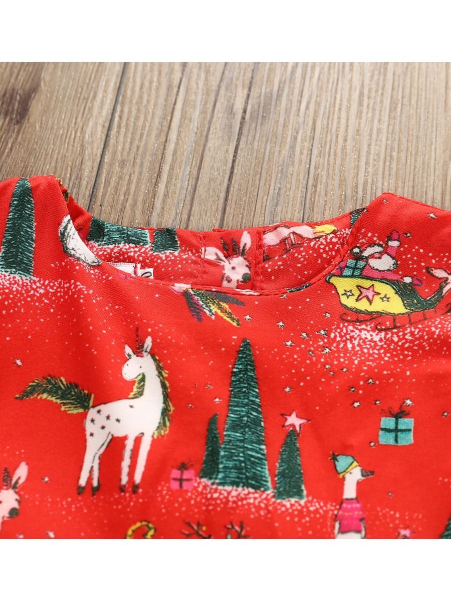 Christmas Theme Baby Toddler Girl Long-sleeved Dress - dianjiang-