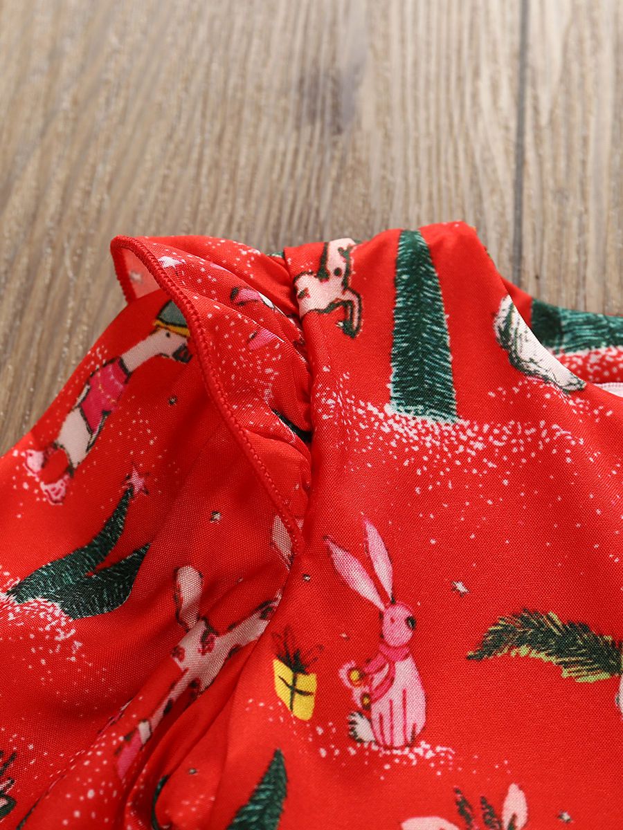 Christmas Theme Baby Toddler Girl Long-sleeved Dress - dianjiang-