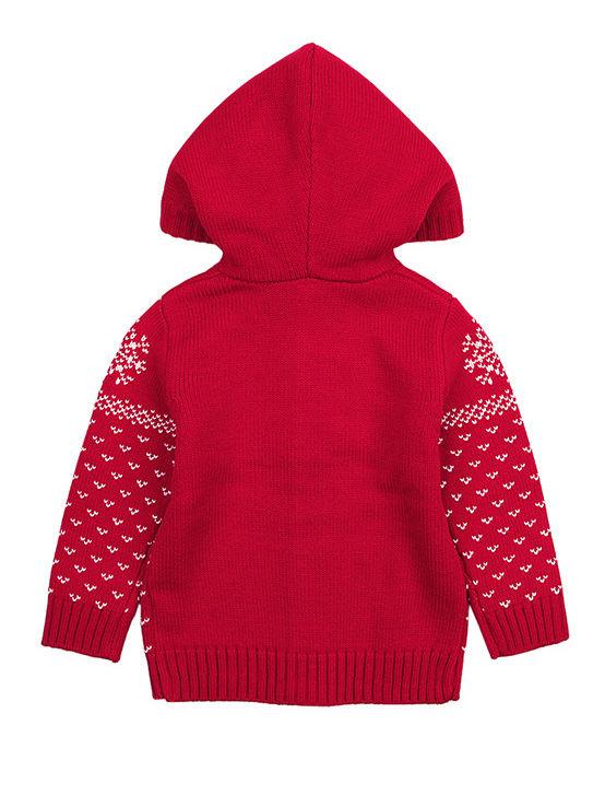 Christmas Tree Elk Crochet Hooded Cardigan Xmas Knitted Coat - dianjiang-