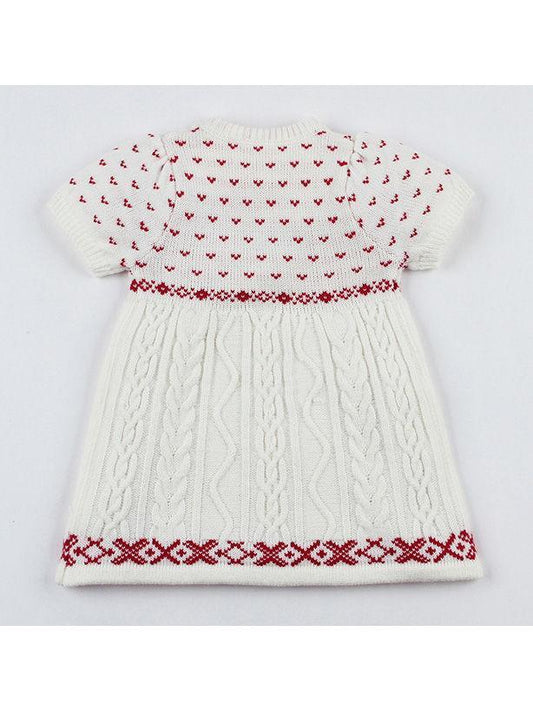 Christmas Tree Deer Crochet Knit Dress - dianjiang-