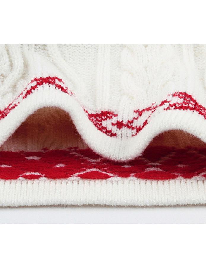 Christmas Tree Deer Crochet Knit Dress - dianjiang-