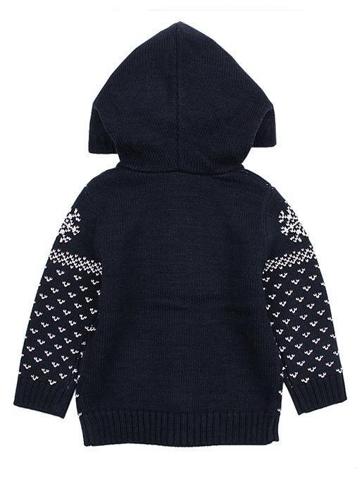 Christmas Tree Elk Crochet Hooded Cardigan Xmas Knitted Coat - dianjiang-