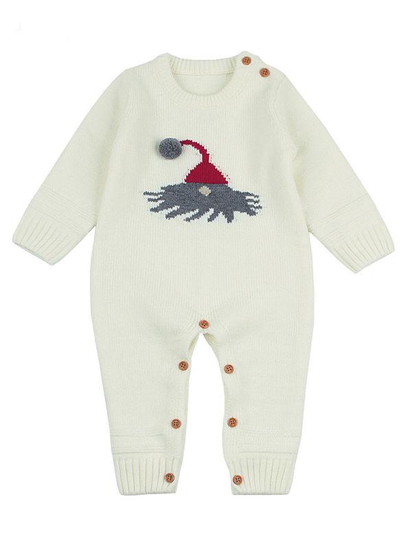 Christmas Pom Hat Baby Crochet Onesies Overall - dianjiang-