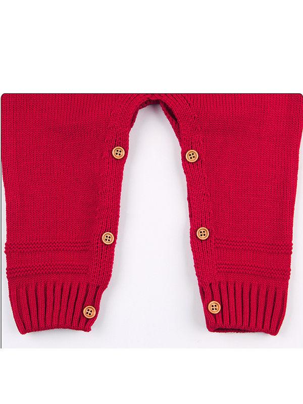 Christmas Pom Hat Baby Crochet Onesies Overall - dianjiang-