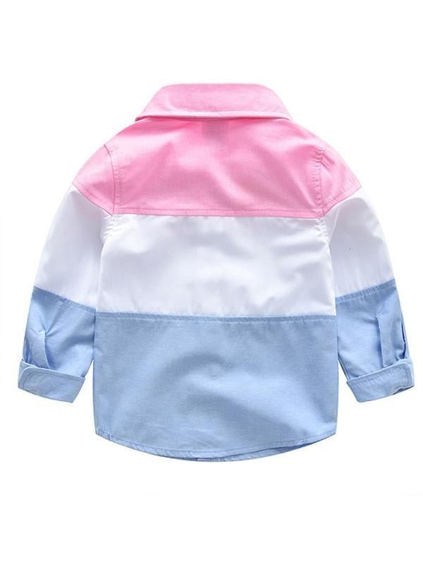 2-piece Color Block Shirt Jeans Outfits Set Long-sleeve Top Cool Jeans for Toddlers Boys - dianjiang-