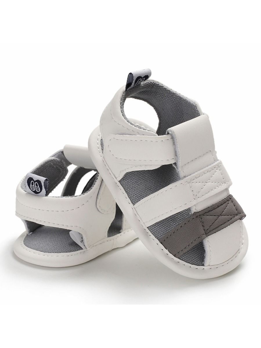 White Color Blocking Early Days Prewalker Baby Boys Sandal - dianjiang-