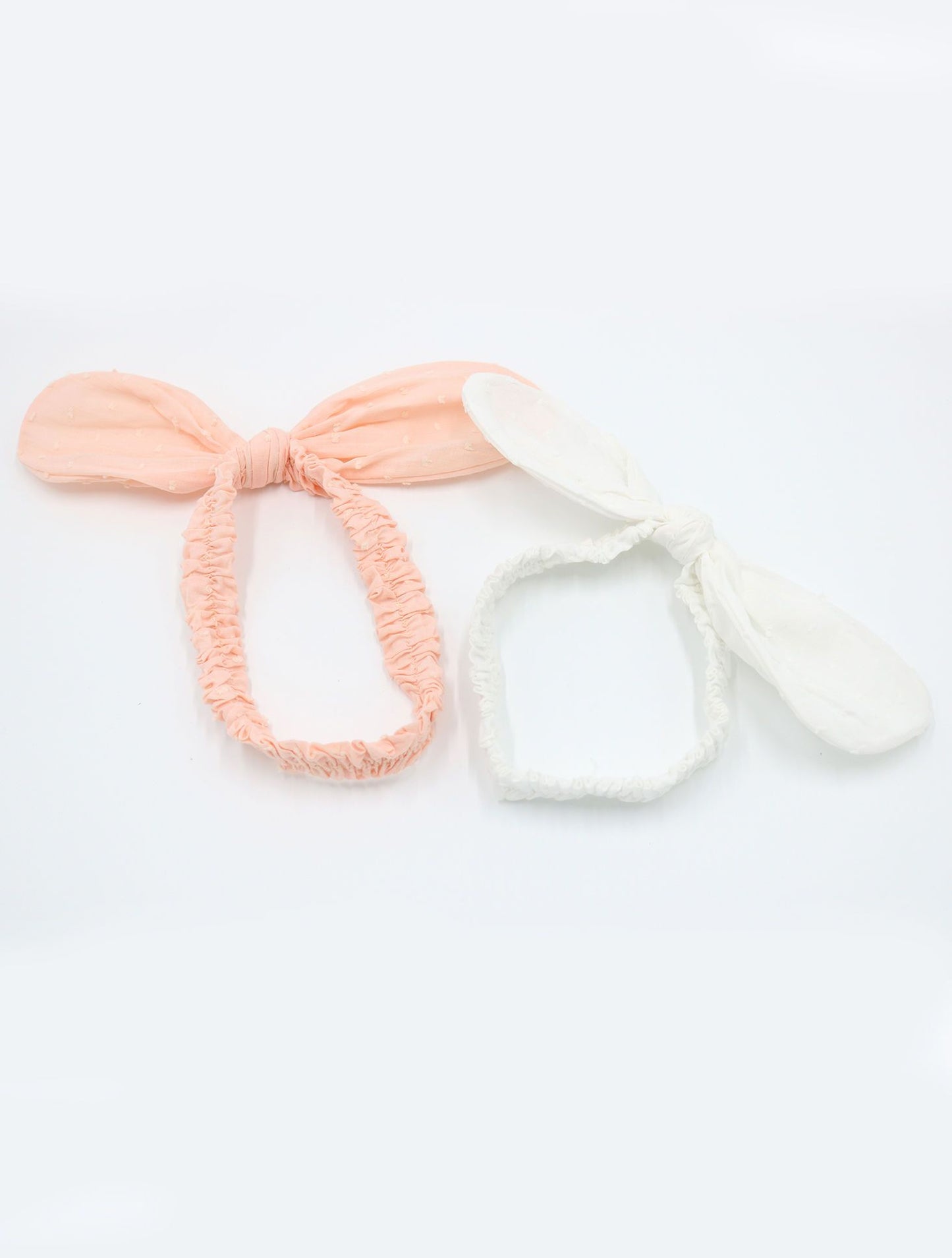 Cute Rabbit Ears Pattern Hair Clip Cotton Headband for 0-24M Baby Girls - dianjiang-