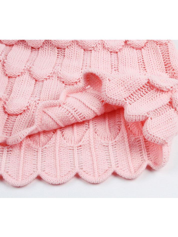 Solid Color Crochet Hooded Poncho For Toddler Kids - dianjiang-