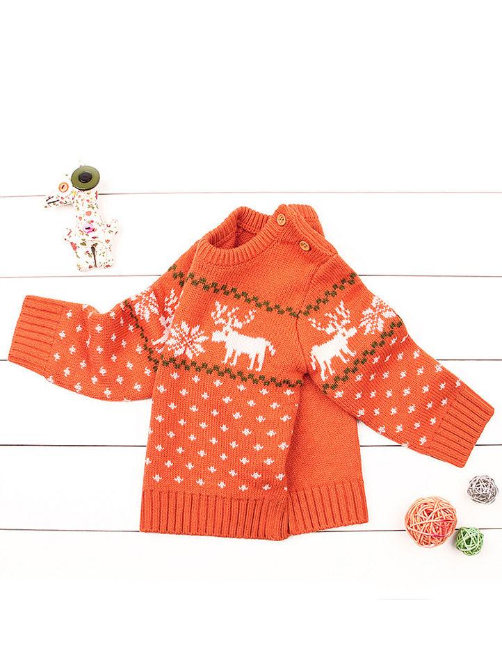 Christmas Elk Snowflake Jumper Knitting Sweater Baby Boy Crochet Sweatshirt - dianjiang-