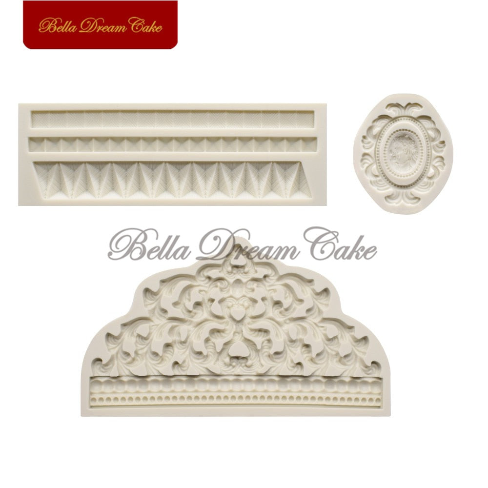 Crown Silicone Mold Cake Border Moulds Fondant Sugarcraft Mould For Wedding Decoration Cake Decorating Tools Kitchen Accessories - dianjiang-