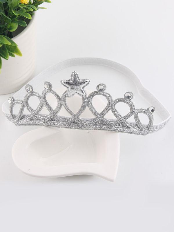 Hollow Out Head Wear 3D Star Rhinestones Crown Hairband - dianjiang-