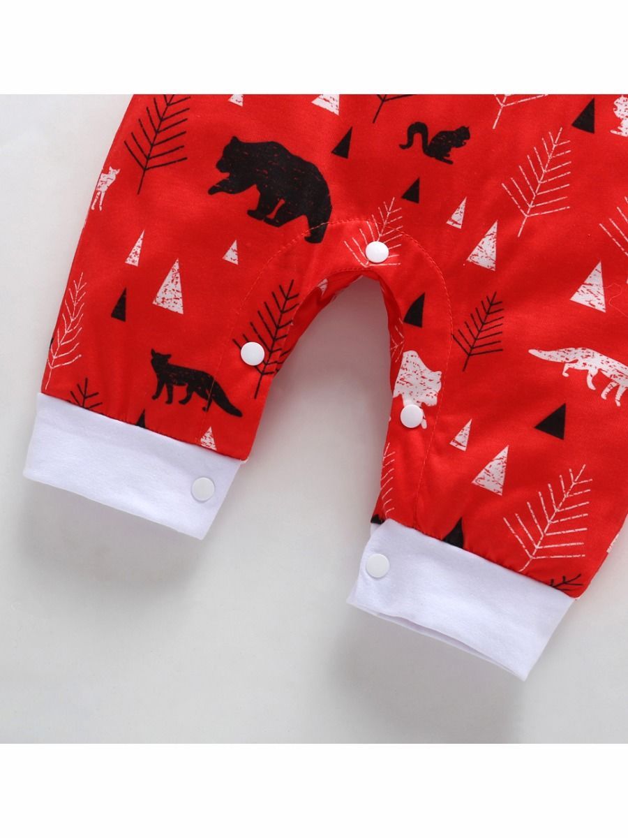 Cute Baby Animal Print Long-sleeved Jumpsuit - dianjiang-