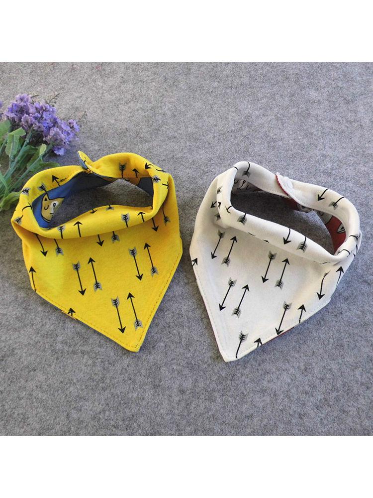 Cute Baby Arrow Animal Print Two-double Bib - dianjiang-
