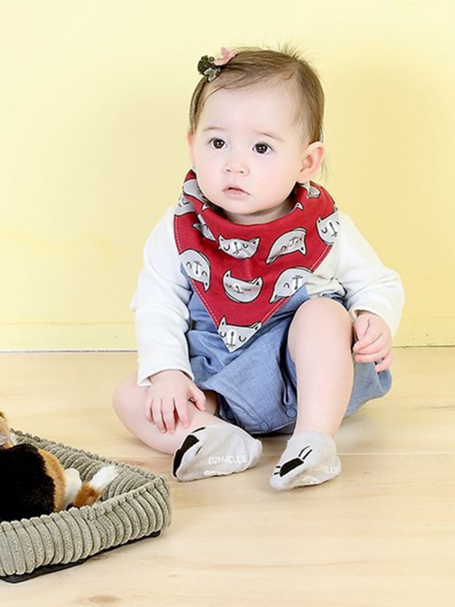 Cute Baby Arrow Animal Print Two-double Bib - dianjiang-