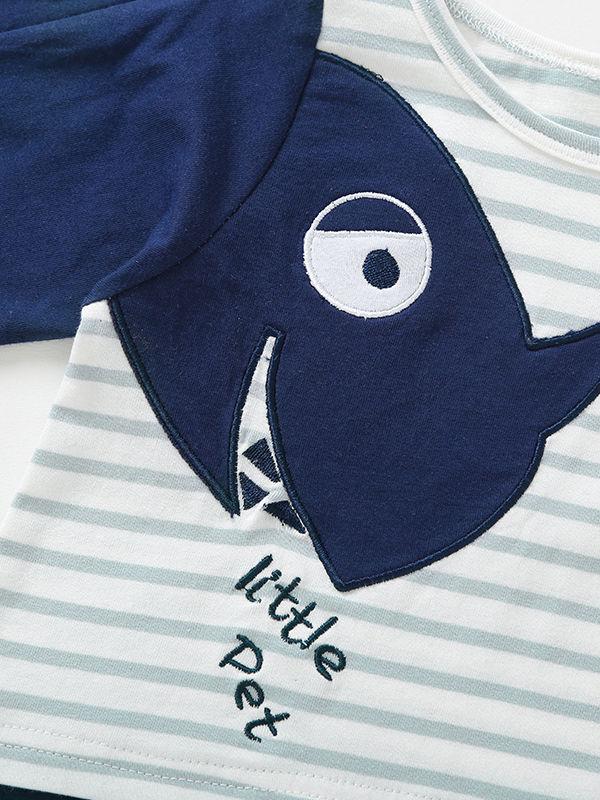 Cute Baby Boys Dinosaur Striped Onesie - dianjiang-