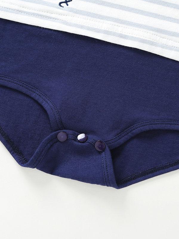 Cute Baby Boys Dinosaur Striped Onesie - dianjiang-