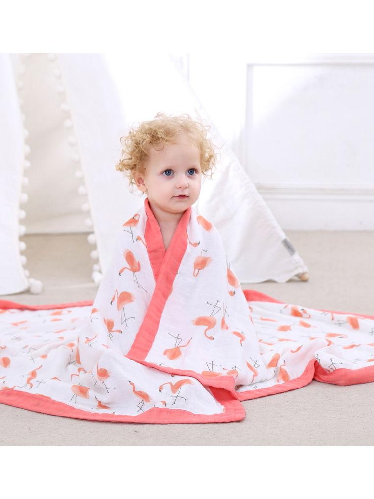 Cute Baby Flamingo Pattern Air Conditioner Blanket - dianjiang-