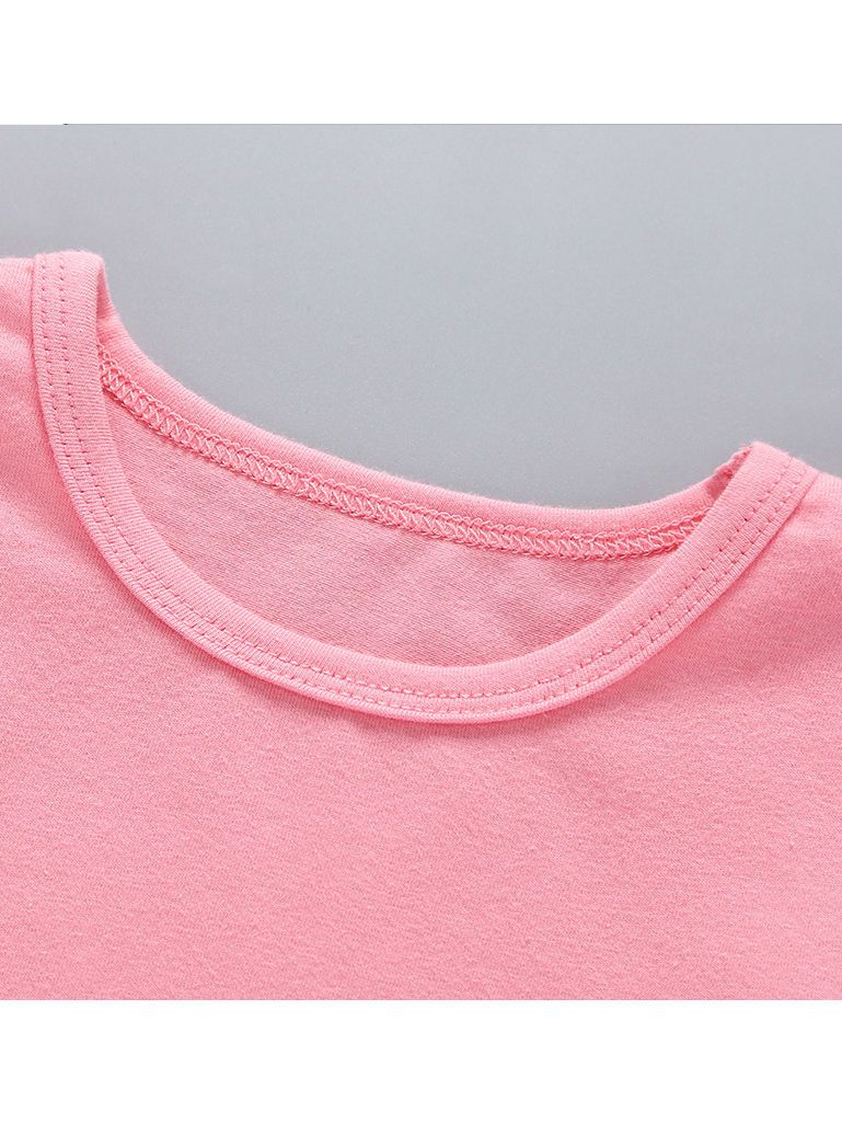 Cute Baby Girl 2-Piece Outfit Pink T-shirt Matching Cactus Jumper Skirt - dianjiang-