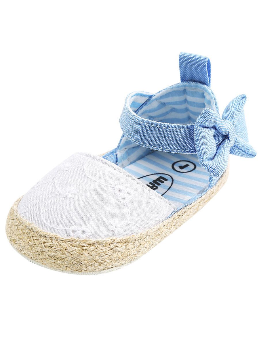 Cute Baby Girl Bow Ankle Straps First Start Crib Shoes - dianjiang-