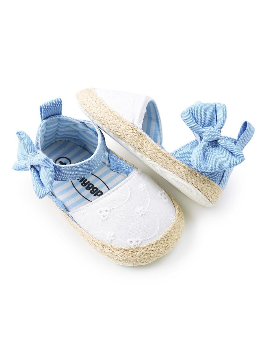 Cute Baby Girl Bow Ankle Straps First Start Crib Shoes - dianjiang-
