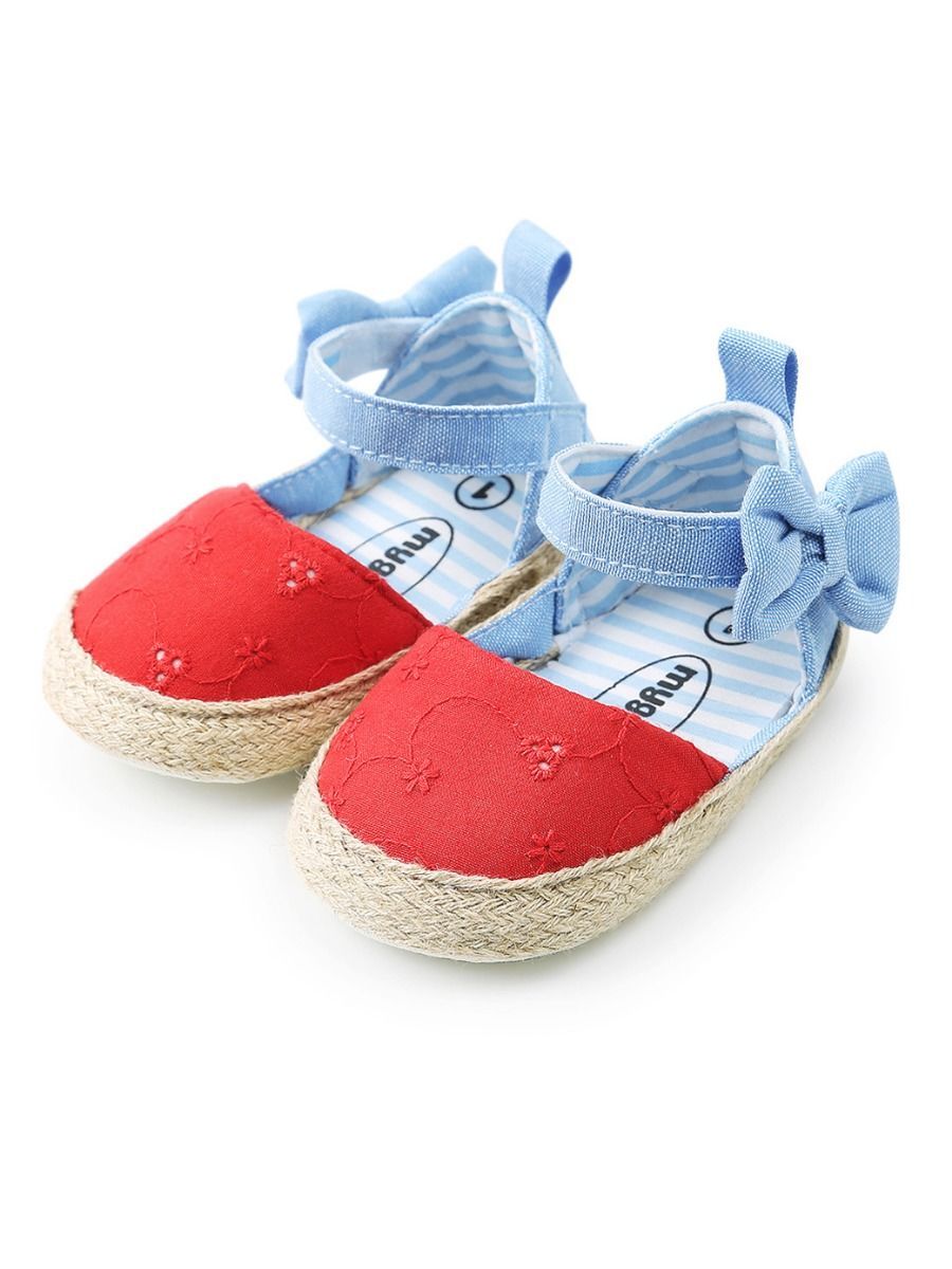 Cute Baby Girl Bow Ankle Straps First Start Crib Shoes - dianjiang-