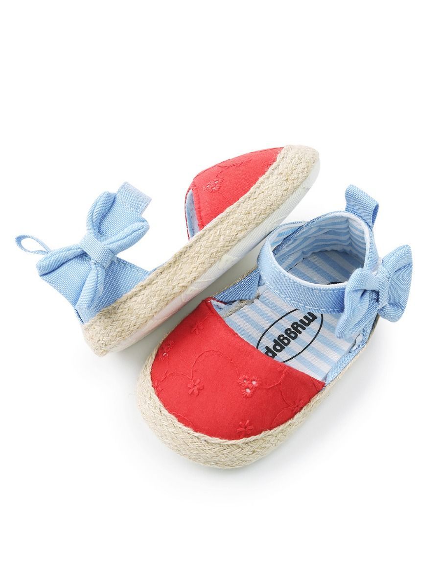 Cute Baby Girl Bow Ankle Straps First Start Crib Shoes - dianjiang-