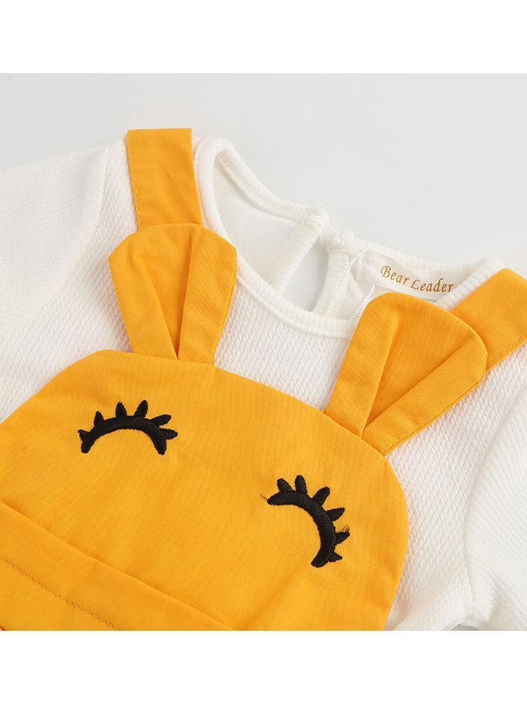 Cute Baby Girl Bunny Style Fake Two Piece Dress - dianjiang-
