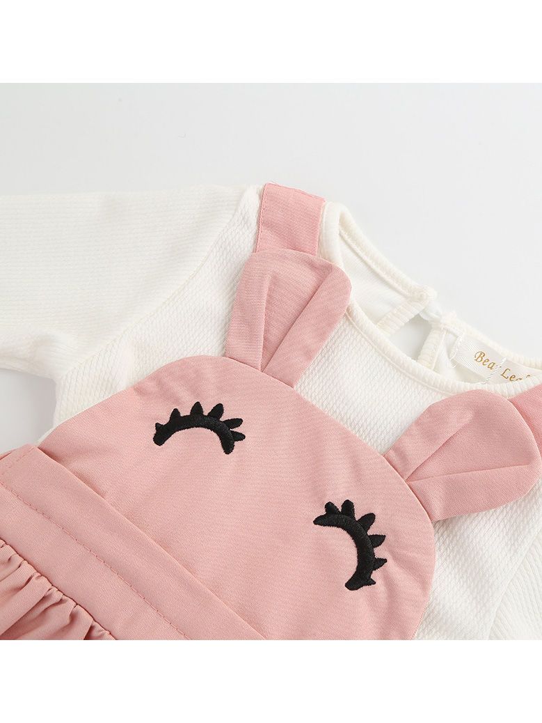 Cute Baby Girl Bunny Style Fake Two Piece Dress - dianjiang-