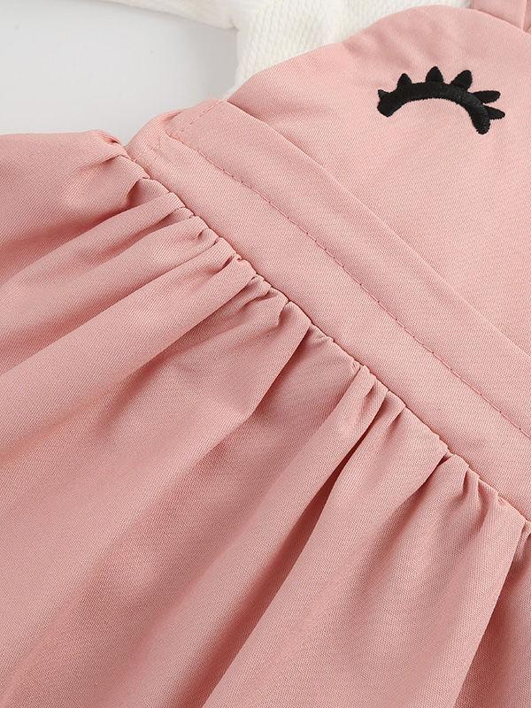 Cute Baby Girl Bunny Style Fake Two Piece Dress - dianjiang-