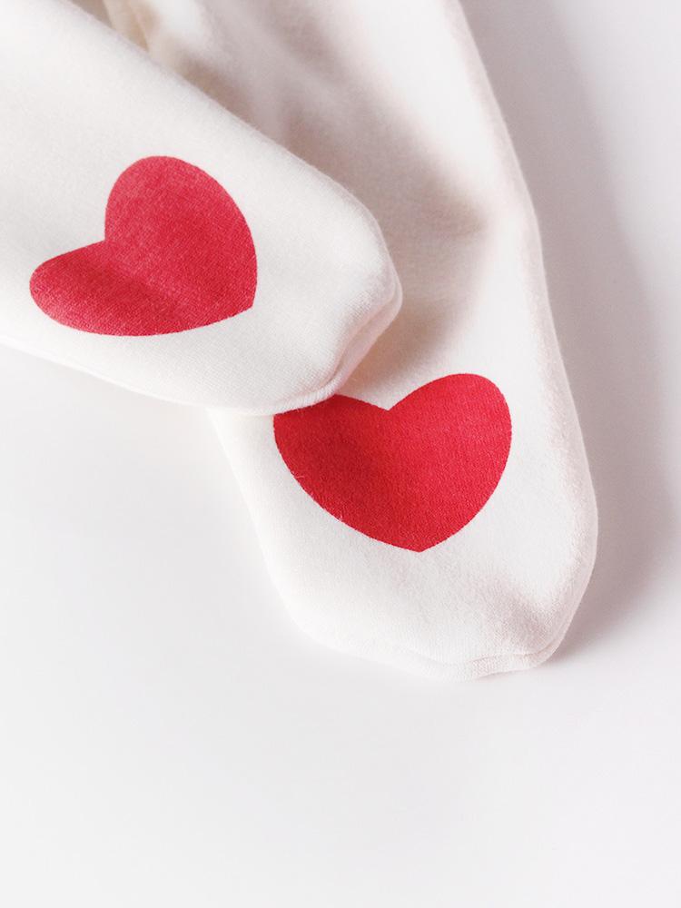 Cute Baby Girl Love Heart Fleece-lined Panty-hose - dianjiang-