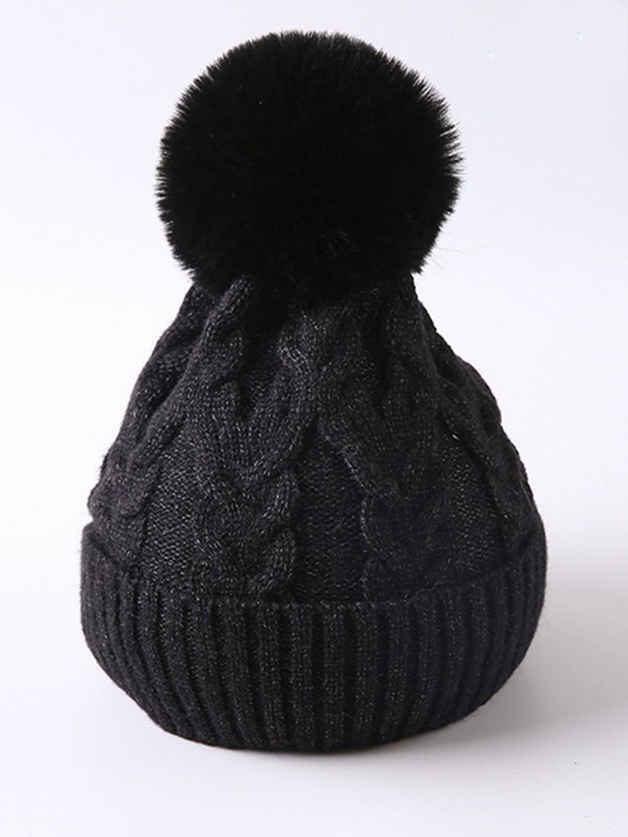Cute Baby Toddler Kids Single Pompon Cable Knit Beanie Hat - dianjiang-