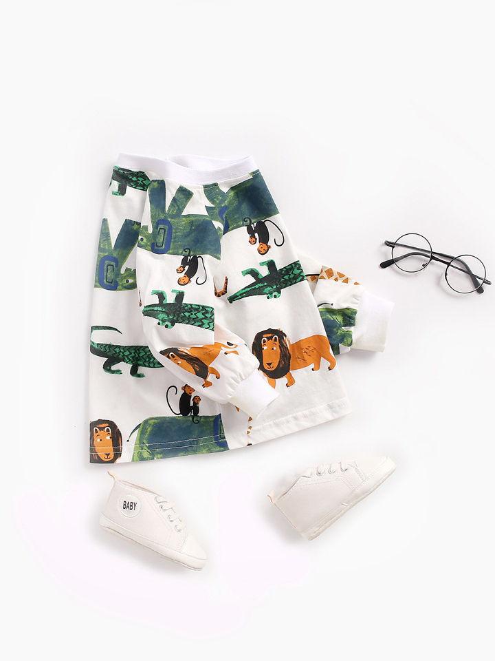 6 Colors Cute Baby Unisex Cartoon Long-sleeve T-shirt - dianjiang-