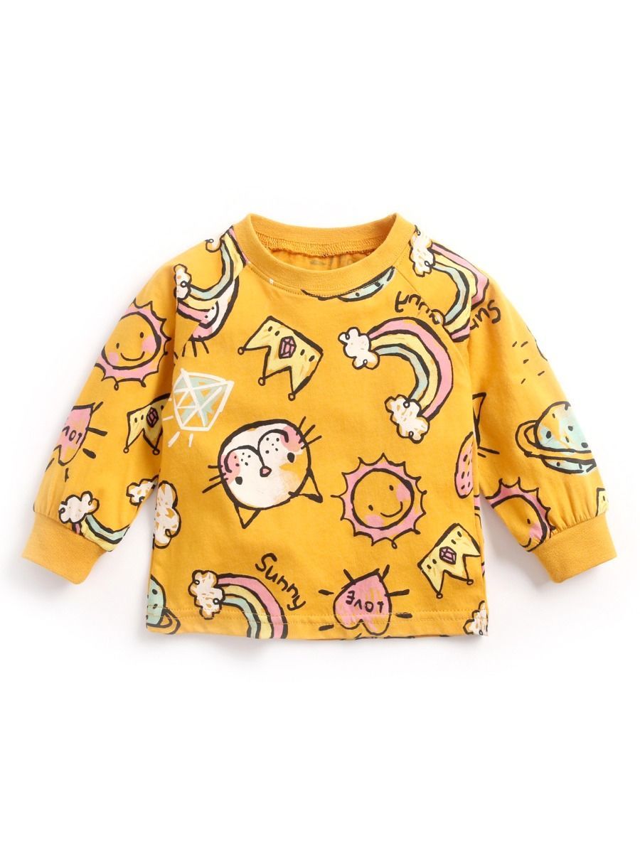 6 Colors Cute Baby Unisex Cartoon Long-sleeve T-shirt - dianjiang-