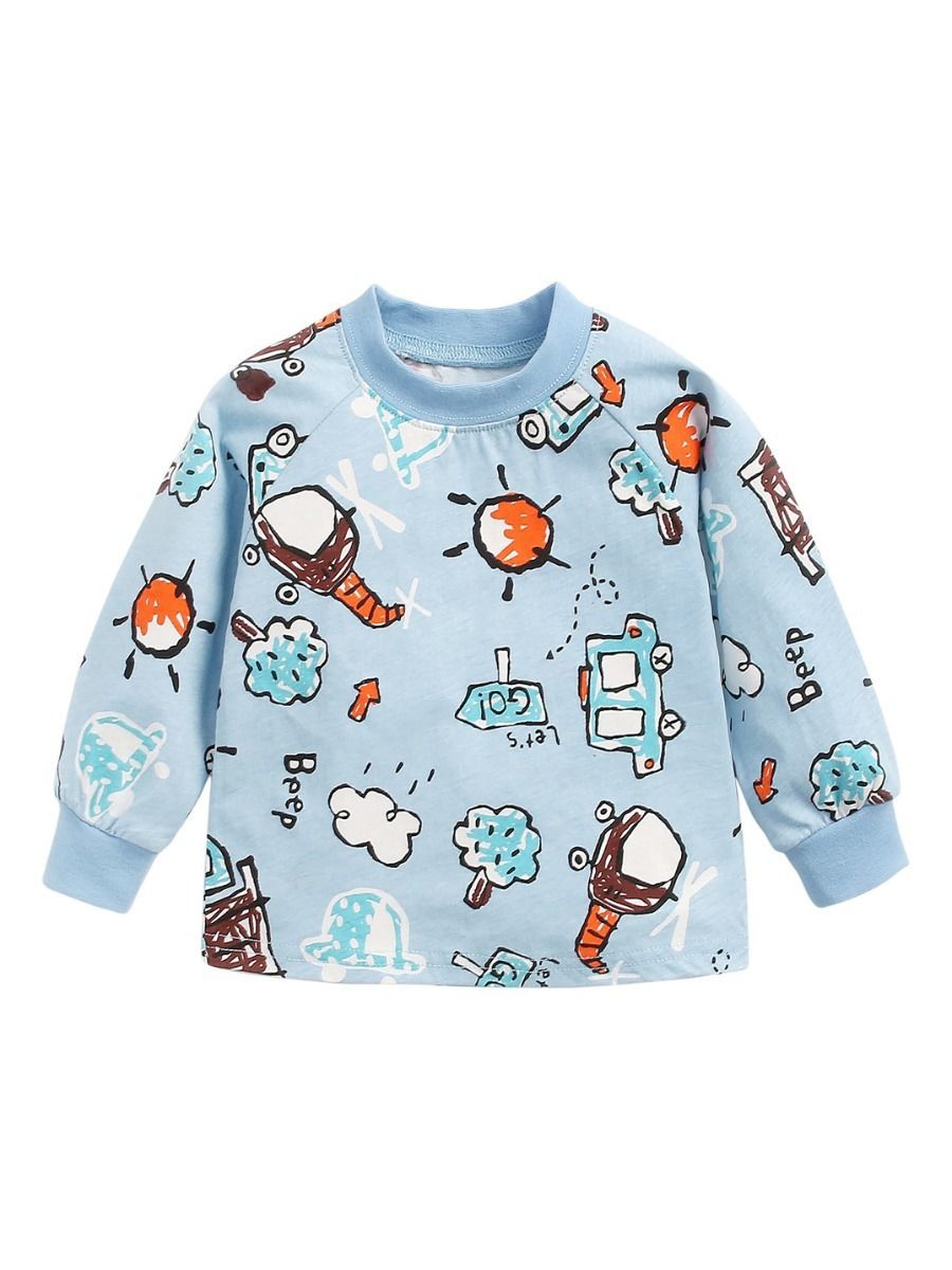 6 Colors Cute Baby Unisex Cartoon Long-sleeve T-shirt - dianjiang-
