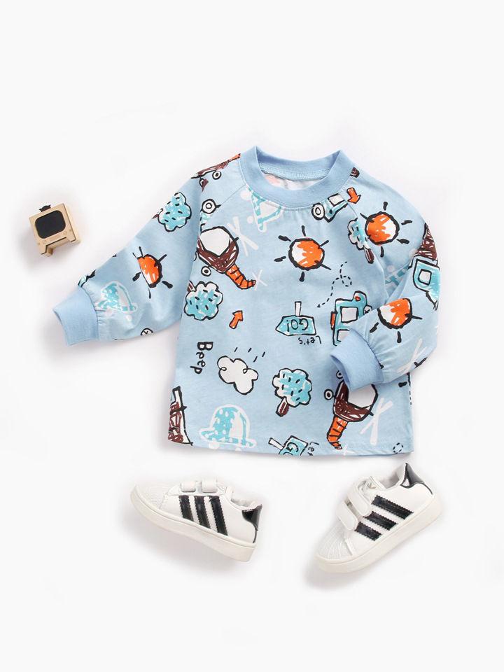 6 Colors Cute Baby Unisex Cartoon Long-sleeve T-shirt - dianjiang-