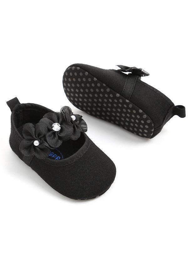 Cute Flower Trimmed Princess Baby Girls Shoes - dianjiang-