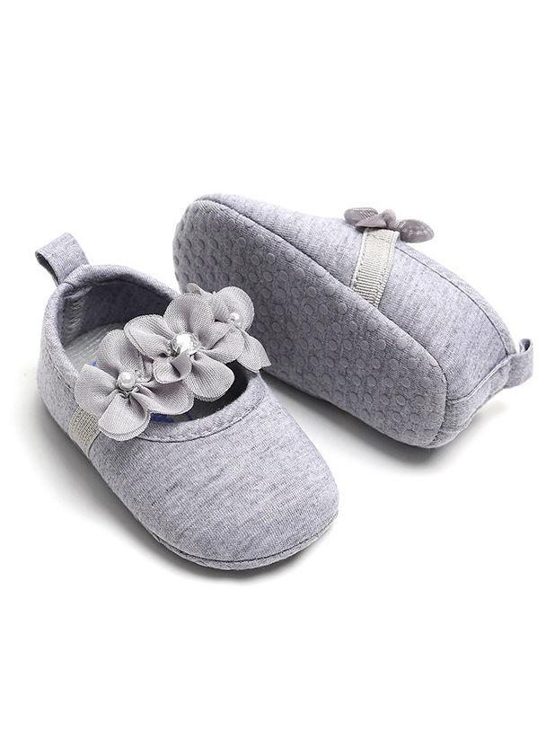Cute Flower Trimmed Princess Baby Girls Shoes - dianjiang-