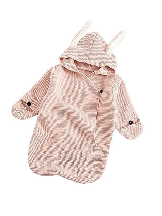 Cute Rabbit Sleep Suit Pattern Knitted Sleeping Bag for Under 73CM For Baby Boys Girls Pajamas - dianjiang-