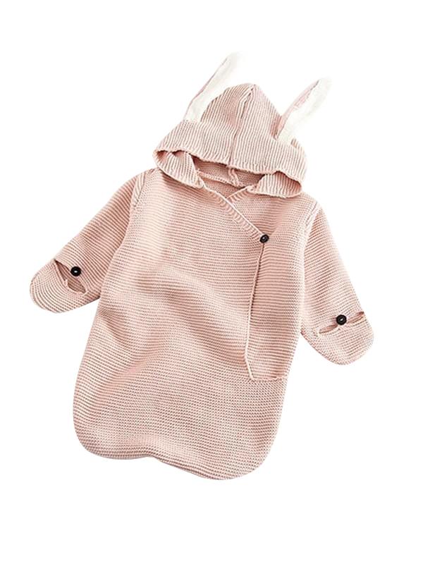 Cute Rabbit Sleep Suit Pattern Knitted Sleeping Bag for Under 73CM For Baby Boys Girls Pajamas - dianjiang-