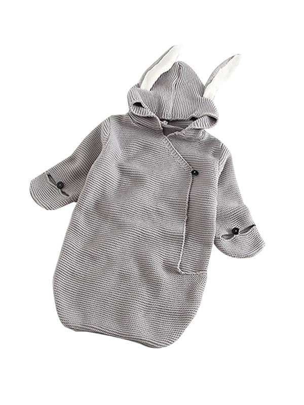 Cute Rabbit Sleep Suit Pattern Knitted Sleeping Bag for Under 73CM For Baby Boys Girls Pajamas - dianjiang-