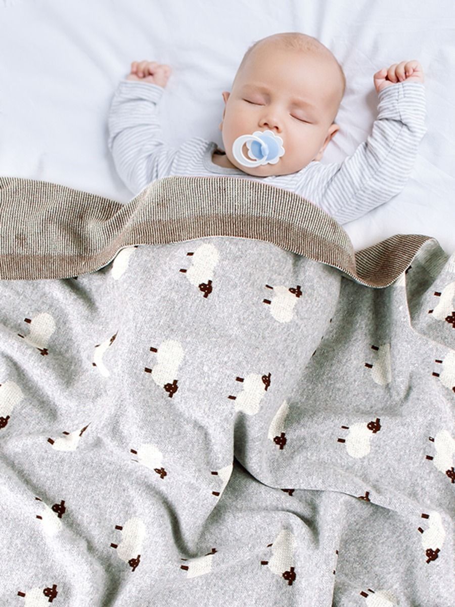 Cute Sheep Knit Baby Blanket - dianjiang-