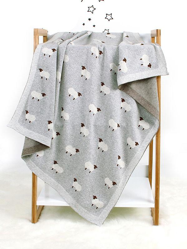 Cute Sheep Knit Baby Blanket - dianjiang-