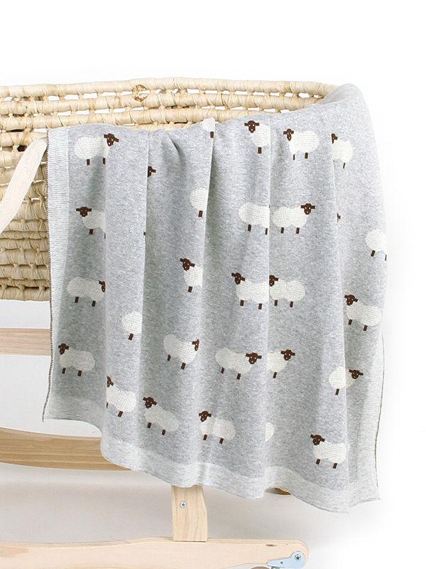 Cute Sheep Knit Baby Blanket - dianjiang-