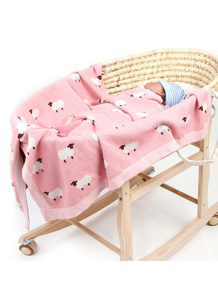 Cute Sheep Knit Baby Blanket - dianjiang-