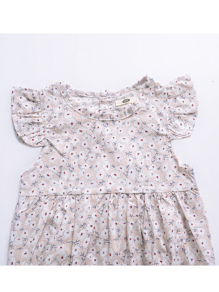 Cute Short Butterfly Sleeve Infant Summer Romper - dianjiang-