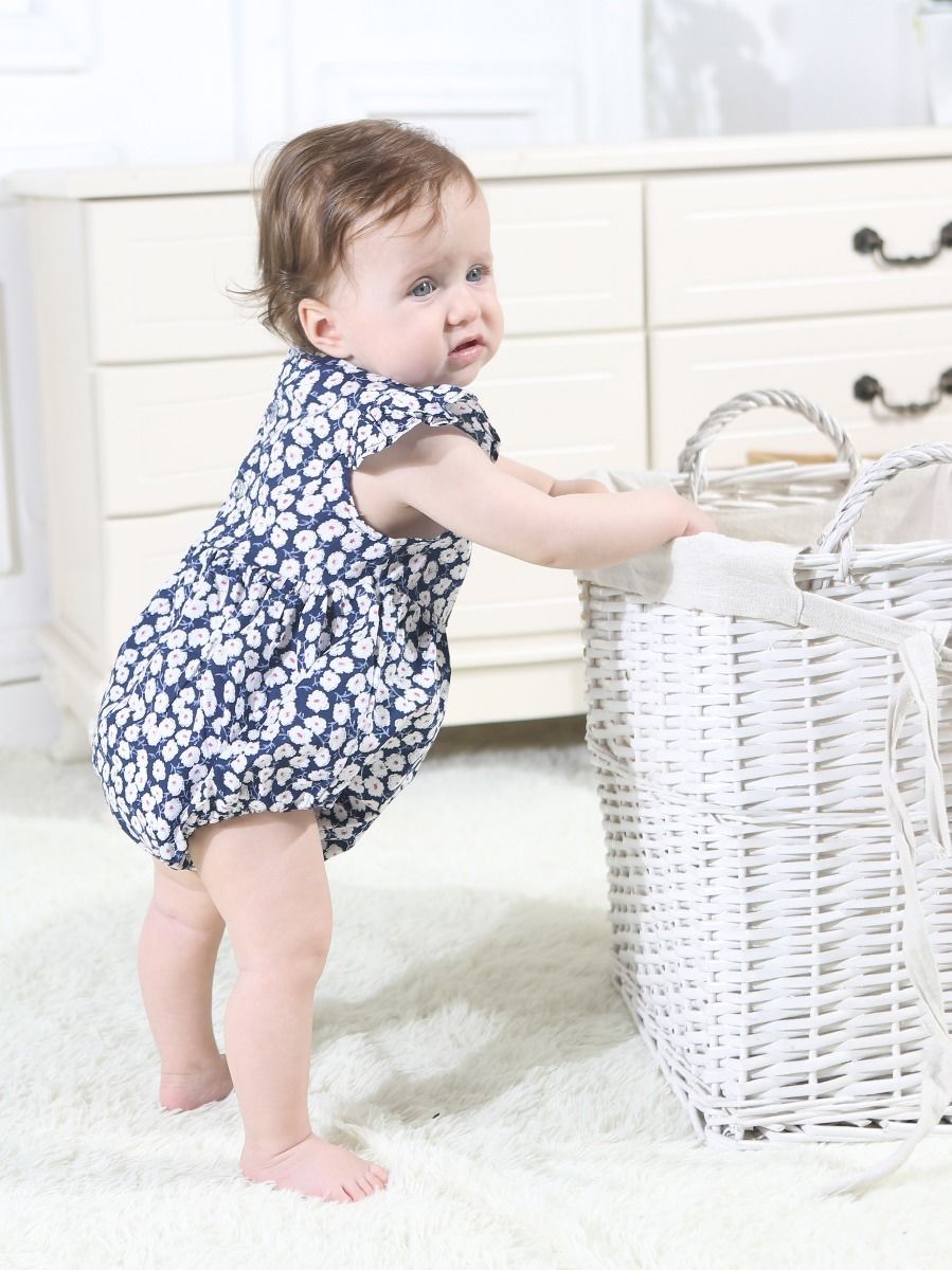 Cute Short Butterfly Sleeve Infant Summer Romper - dianjiang-