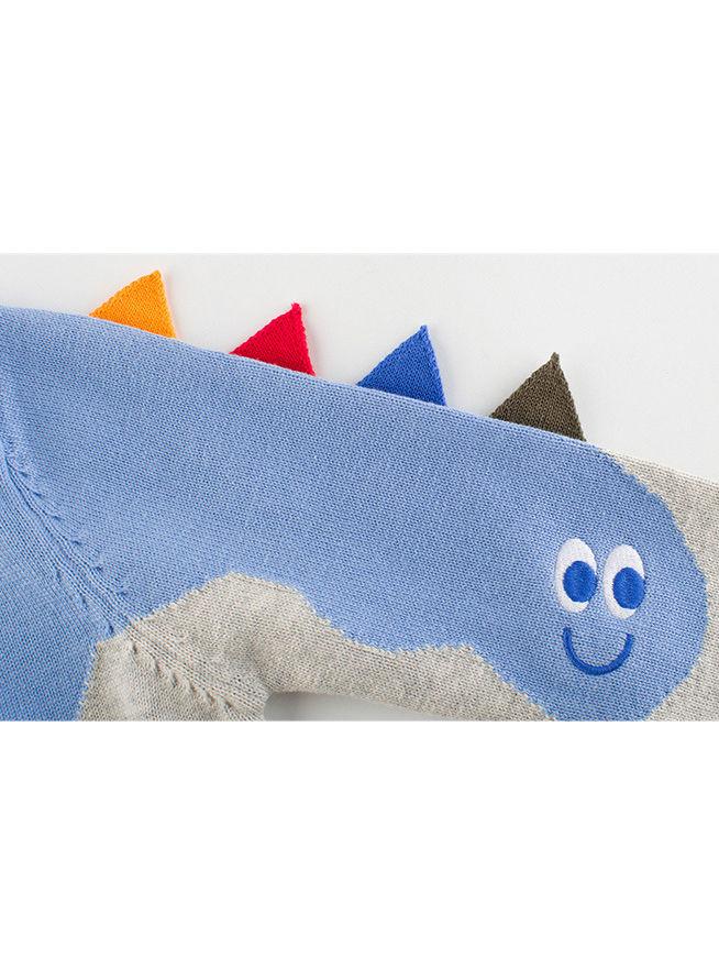 Autumn Cartoon Dinosaur Crochet Sweater - dianjiang-