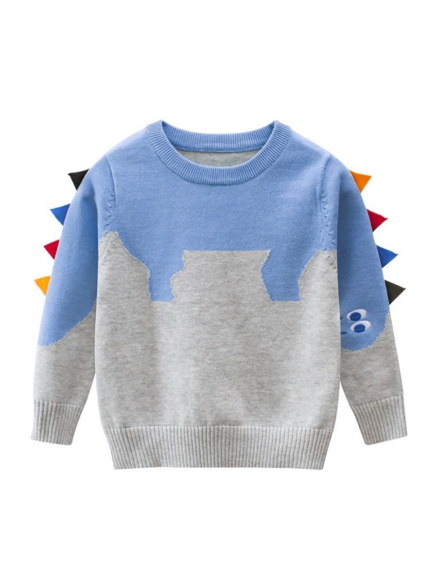 Autumn Cartoon Dinosaur Crochet Sweater - dianjiang-
