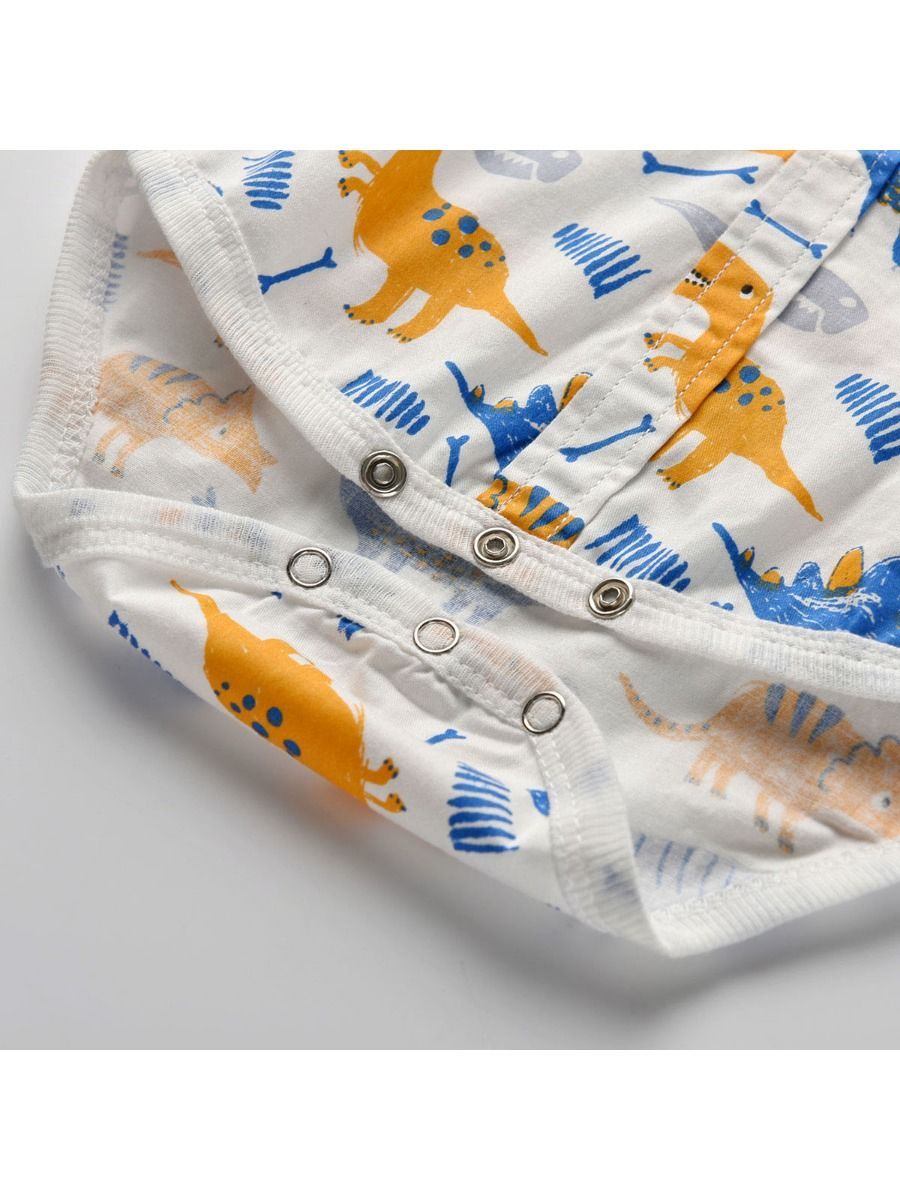 4-Piece Baby Boy Dinosaur Print Party Wear Outfits - dianjiang-