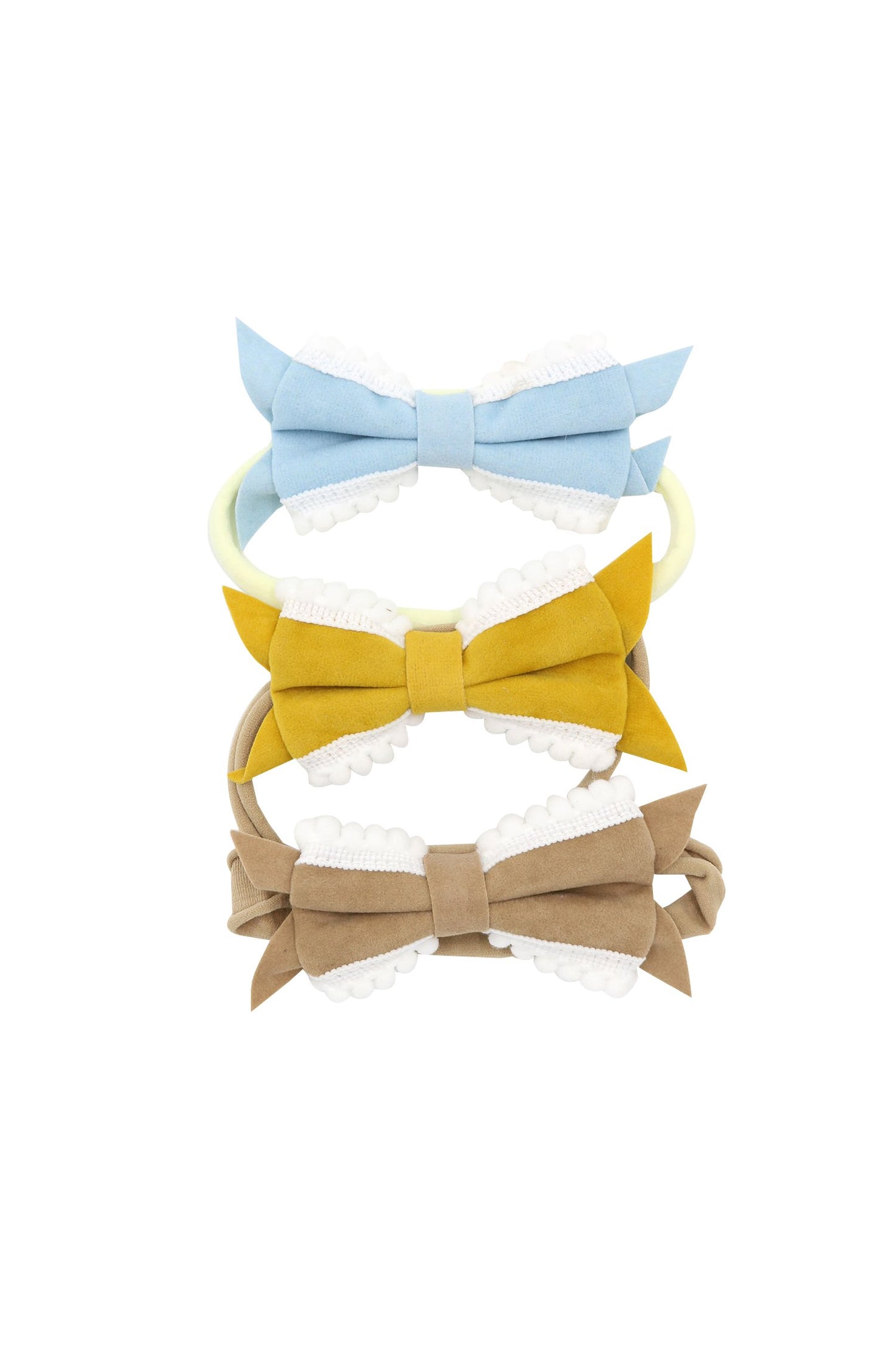 Solid Color Head-wear Cute Bow-knot Pattern Elastic Headband - dianjiang-